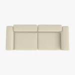 freistil ECHT Sofa Bundle 2 aus der Vogelperspektive im Stoff-Bezug 4400 cremeweiss