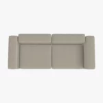 freistil ECHT Sofa Bundle 2 aus der Vogelperspektive im Stoff-Bezug 4404 platingrau