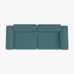 freistil ECHT Sofa Bundle 2 aus der Vogelperspektive im Stoff-Bezug 4405 blaugrau