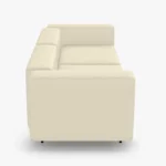 freistil ECHT Sofa Bundle 2 aus der seitlichen Perspektive im Stoff-Bezug 2300 cremeweiss