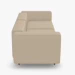 freistil ECHT Sofa Bundle 2 aus der seitlichen Perspektive im Stoff-Bezug 2302 weissaluminium