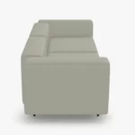 freistil ECHT Sofa Bundle 2 aus der seitlichen Perspektive im Stoff-Bezug 2303 achatgrau