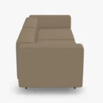 freistil ECHT Sofa Bundle 2 aus der seitlichen Perspektive im Stoff-Bezug 2304 olivgrau