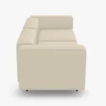 freistil ECHT Sofa Bundle 2 aus der seitlichen Perspektive im Stoff-Bezug 4400 cremeweiss