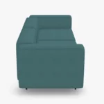 freistil ECHT Sofa Bundle 2 aus der seitlichen Perspektive im Stoff-Bezug 4405 blaugrau