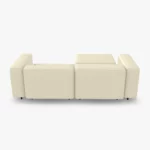 freistil ECHT Sofa Bundle 3 aus der Rueckansicht im Stoff-Bezug 2300 cremeweiss