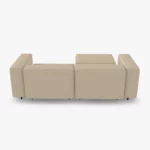 freistil ECHT Sofa Bundle 3 aus der Rueckansicht im Stoff-Bezug 2302 weissaluminium