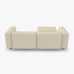 freistil ECHT Sofa Bundle 3 aus der Rueckansicht im Stoff-Bezug 4400 cremeweiss