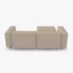 freistil ECHT Sofa Bundle 3 aus der Rueckansicht im Stoff-Bezug 4401 telegrau 4