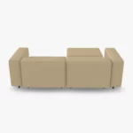 freistil ECHT Sofa Bundle 3 aus der Rueckansicht im Stoff-Bezug 4402 seidengrau