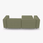 freistil ECHT Sofa Bundle 3 aus der Rueckansicht im Stoff-Bezug 4403 moosgrau