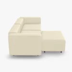 freistil ECHT Sofa Bundle 3 aus der seitlichen Perspektive im Stoff-Bezug 2300 cremeweiss