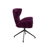 Bretz CASSIA Stuhlsessel B156 aus der seitlichen Perspektive im Bezug 668417 deep purple