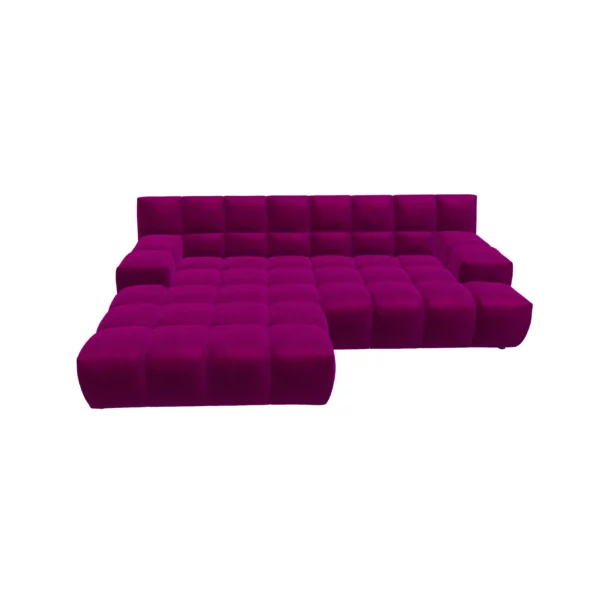 Bretz OCEAN 7 Sofa mit Ottomane UDli-Ure 158 in der Breite ca. 264 cm Bezug 619417 brombeere