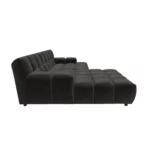 Bretz OCEAN 7 Sofa mit Ottomane UDli-Ure 158 in der Breite ca. 264 cm Bezug 619482 anthrazit aus der Seitenansicht