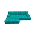 Bretz OCEAN 7 Sofa mit Ottomane UDli-Ure 158 in der Breite ca. 264 cm Bezug 631524 blue drops