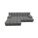 Bretz OCEAN 7 Sofa mit Ottomane UDli-Ure 158 in der Breite ca. 264 cm Bezug 631584 grey drops