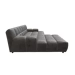 Bretz OCEAN 7 Sofa mit Ottomane UDli-Ure 158 in der Breite ca. 264 cm Bezug 631584 grey drops aus der Seitenansicht