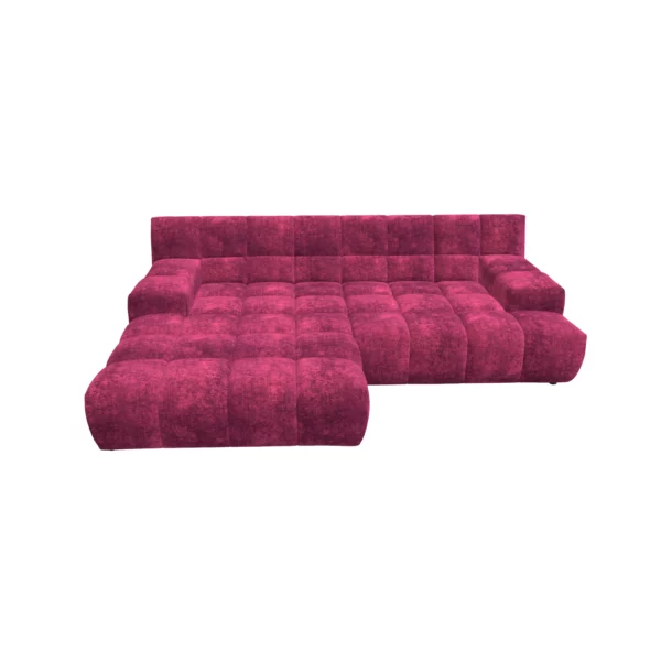 Bretz OCEAN 7 Sofa mit Ottomane UDli-Ure 158 in der Breite ca. 264 cm Bezug 641916 pink