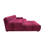 Bretz OCEAN 7 Sofa mit Ottomane UDli-Ure 158 in der Breite ca. 264 cm Bezug 641916 pink aus der Seitenansicht