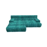 Bretz OCEAN 7 Sofa mit Ottomane UDli-Ure 158 in der Breite ca. 264 cm Bezug 641934 dark cyan