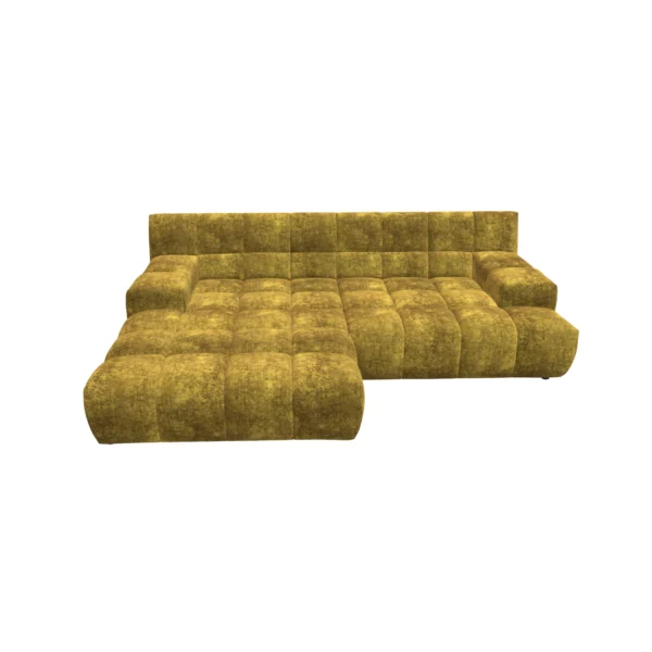 Bretz OCEAN 7 Sofa mit Ottomane UDli-Ure 158 in der Breite ca. 264 cm Bezug 641978 gold green