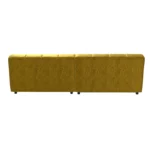 Bretz OCEAN 7 Sofa mit Ottomane UDli-Ure 158 in der Breite ca. 264 cm Bezug 642975 gold aus der Rueckansicht