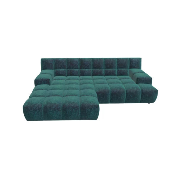 Bretz OCEAN 7 Sofa mit Ottomane UDli-Ure 158 in der Breite ca. 264 cm Bezug 650326 night moss