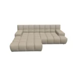 Bretz OCEAN 7 Sofa mit Ottomane UDli-Ure 158 in der Breite ca. 264 cm Bezug 657249 salt and pepper