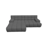 Bretz OCEAN 7 Sofa mit Ottomane UDli-Ure 158 in der Breite ca. 264 cm Bezug 657280 stone grey