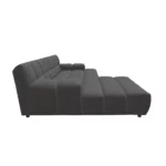 Bretz OCEAN 7 Sofa mit Ottomane UDli-Ure 158 in der Breite ca. 264 cm Bezug 657280 stone grey aus der Seitenansicht