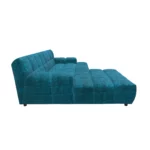 Bretz OCEAN 7 Sofa mit Ottomane UDli-Ure 158 in der Breite ca. 264 cm Bezug 659622 curacao aus der Seitenansicht