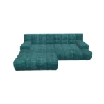 Bretz OCEAN 7 Sofa mit Ottomane UDli-Ure 158 in der Breite ca. 264 cm Bezug 659632 lagoon blue