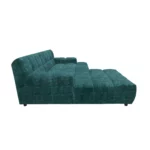 Bretz OCEAN 7 Sofa mit Ottomane UDli-Ure 158 in der Breite ca. 264 cm Bezug 659632 lagoon blue aus der Seitenansicht