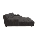 Bretz OCEAN 7 Sofa mit Ottomane UDli-Ure 158 in der Breite ca. 264 cm Bezug 659687 platin aus der Seitenansicht