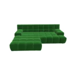 Bretz OCEAN 7 Sofa mit Ottomane UDli-Ure 158 in der Breite ca. 264 cm Bezug 668430 rain forest