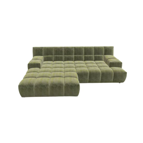 Bretz OCEAN 7 Sofa mit Ottomane UDli-Ure 158 in der Breite ca. 264 cm Bezug 668439 salvia