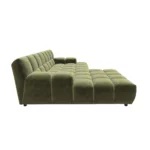 Bretz OCEAN 7 Sofa mit Ottomane UDli-Ure 158 in der Breite ca. 264 cm Bezug 668439 salvia aus der Seitenansicht