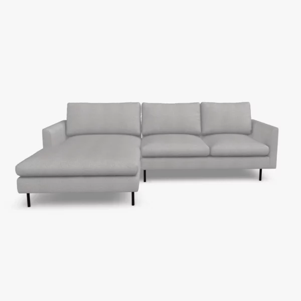 freistil 134 Sofa mit Longchair in der Breite ca. 274 cm im Stoff-Bezug 1050 signalgrau