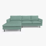 freistil 134 Sofa mit Longchair in der Breite ca. 274 cm im Stoff-Bezug 1053 pastelltuerkis