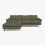 freistil 134 Sofa mit Longchair in der Breite ca. 274 cm im Stoff-Bezug 1054 grauoliv