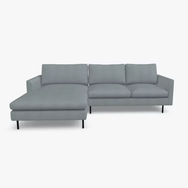 freistil 134 Sofa mit Longchair in der Breite ca. 274 cm im Stoff-Bezug 1055 basaltgrau