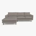 freistil 134 Sofa mit Longchair in der Breite ca. 274 cm im Stoff-Bezug 3040 platingrau