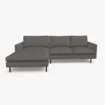 freistil 134 Sofa mit Longchair in der Breite ca. 274 cm im Stoff-Bezug 3041 zeltgrau