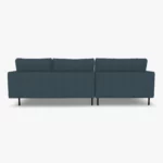 freistil 134 Sofa mit Longchair in der Breite ca. 274 cm im Stoff-Bezug 3042 graublau aus der Rueckansicht