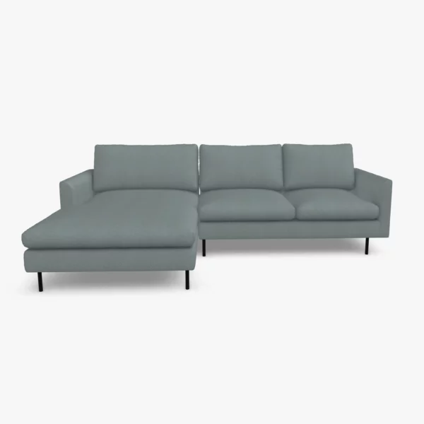 freistil 134 Sofa mit Longchair in der Breite ca. 274 cm im Stoff-Bezug 3043 basaltgrau