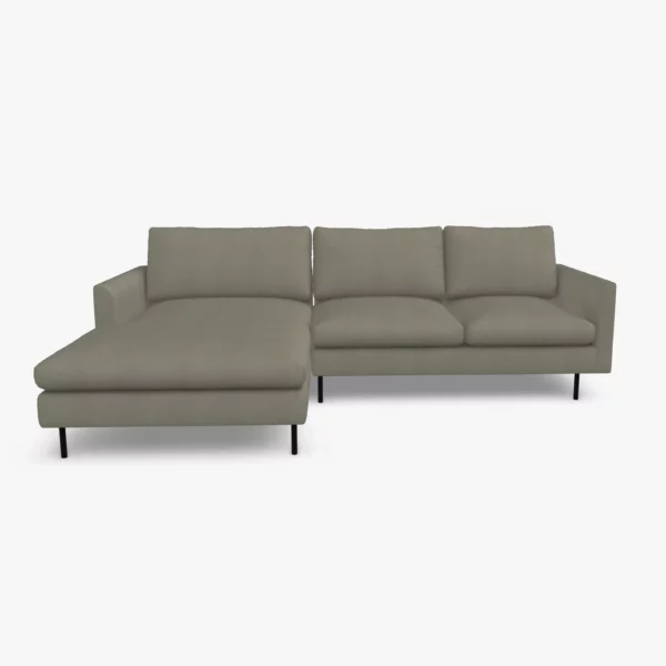 freistil 134 Sofa mit Longchair in der Breite ca. 274 cm im Stoff-Bezug 3044 betongrau