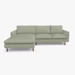 freistil 134 Sofa mit Longchair in der Breite ca. 274 cm im Stoff-Bezug 3046 lichtgrau