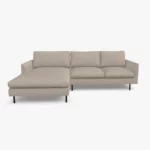 freistil 134 Sofa mit Longchair in der Breite ca. 274 cm im Stoff-Bezug 6311 graubeige