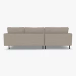 freistil 134 Sofa mit Longchair in der Breite ca. 274 cm im Stoff-Bezug 6311 graubeige aus der Rueckansicht